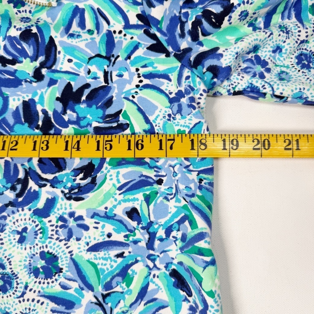 LILLY PULITZER Leona Zip Up Iris Blue High Maintenance Medium - Picture 6 of 9